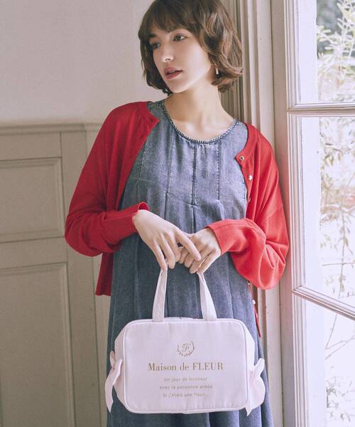 サテンサイドリボン保冷バッグ（トートバッグ）｜Maison de FLEUR
