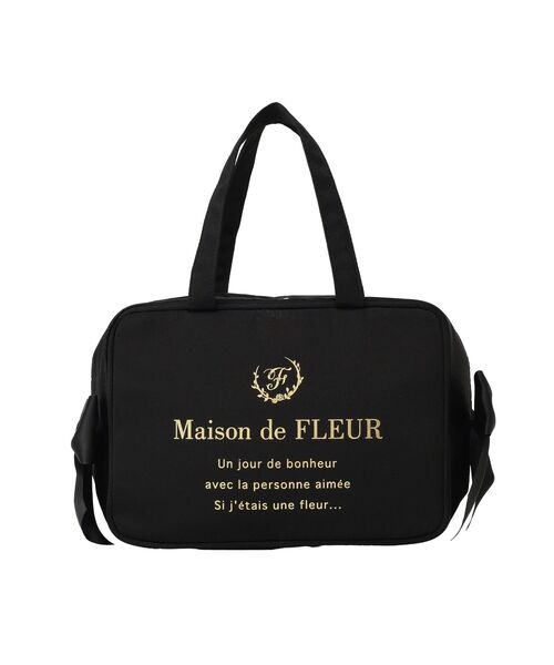 Maison de FLEUR(メゾンドフルール)の「サテンサイドリボン保冷バッグ(トートバッグ・レディース・ピンク/ブラック・FREE)」の17枚目の写真