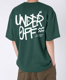 UNDEROFF（アンダーオフ）の「オーバーサイズクルーネックグラフィティバックロゴ半袖Tシャツグリーン（Tシャツ/カットソー）」