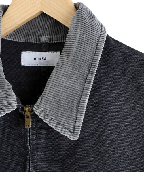 marka（マーカ）の「marka / マーカ：MECHANIC JACKET -ORGANIC COTTON DUCK-：M25C01BL02C[COR]（デニムジャケット・メンズ・ブラック・2(M)）」の4枚目の写真