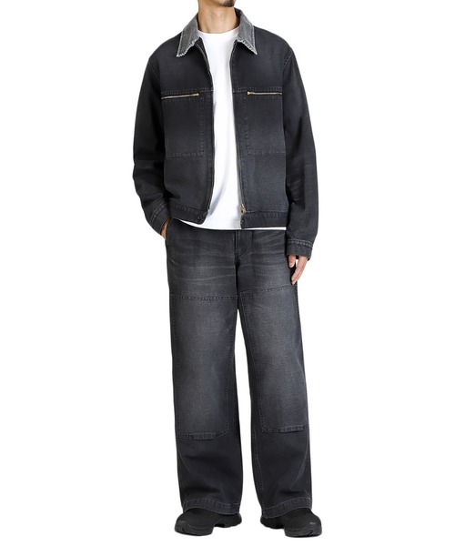 marka（マーカ）の「marka / マーカ：MECHANIC JACKET -ORGANIC COTTON DUCK-：M25C01BL02C[COR]（デニムジャケット・メンズ・ブラック・2(M)）」の12枚目の写真