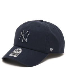 47 x ATMOS PINK CLEAN UP YANKEES RHINESTONE NVY / 47 x アトモス
