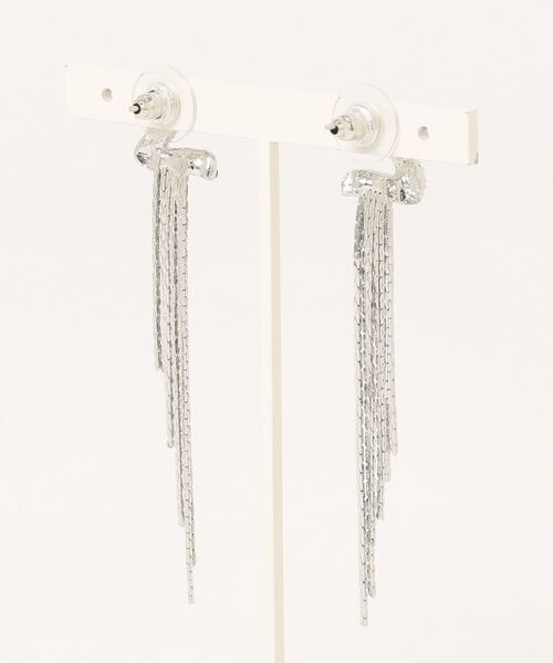 tunee（チュニー）の「ぶら下がりストーンドロップピアス/レディース/両耳用(T3)（ピアス（両耳用）・レディース・シルバー・FREE）」の4枚目の写真