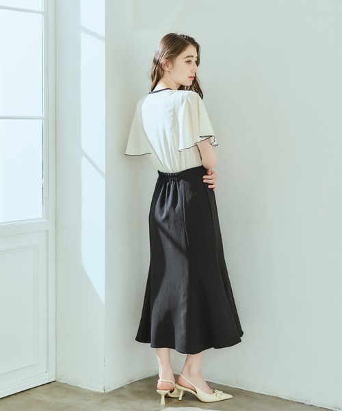 12Twelve Agenda(トゥエルブ アジェンダ)の「配色デザイン5分袖ブラウス(シャツ/ブラウス・レディース・ブラウン/オフホワイト/ネイビー・M)」の19枚目の写真