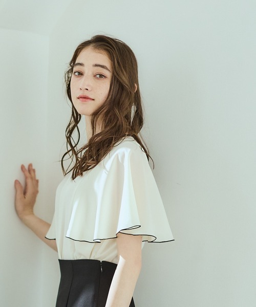 12Twelve Agenda(トゥエルブ アジェンダ)の「配色デザイン5分袖ブラウス(シャツ/ブラウス・レディース・ブラウン/オフホワイト/ネイビー・M)」の14枚目の写真