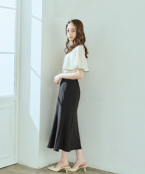 12Twelve Agenda(トゥエルブ アジェンダ)の「配色デザイン5分袖ブラウス(シャツ/ブラウス・レディース・ブラウン/オフホワイト/ネイビー・M)」の18枚目の写真