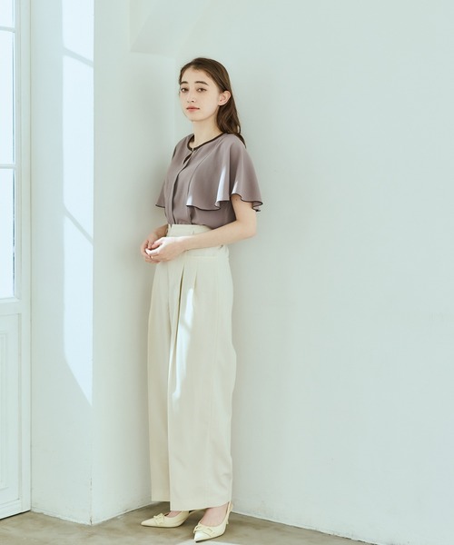 12Twelve Agenda(トゥエルブ アジェンダ)の「配色デザイン5分袖ブラウス(シャツ/ブラウス・レディース・ブラウン/オフホワイト/ネイビー・M)」の5枚目の写真