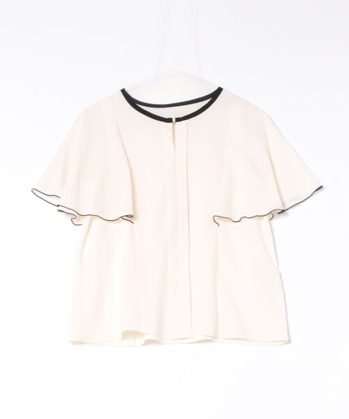 12Twelve Agenda(トゥエルブ アジェンダ)の「配色デザイン5分袖ブラウス(シャツ/ブラウス・レディース・ブラウン/オフホワイト/ネイビー・M)」の11枚目の写真