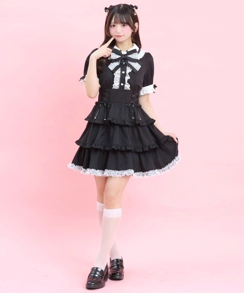 Secret Honey(シークレットハニー)の「フレアティアードワンピース(ワンピース・レディース・ブラック/ブラック系その他・MEDIUM)」の3枚目の写真