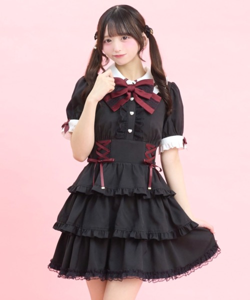 Secret Honey(シークレットハニー)の「フレアティアードワンピース(ワンピース・レディース・ブラック/ブラック系その他・MEDIUM)」の6枚目の写真