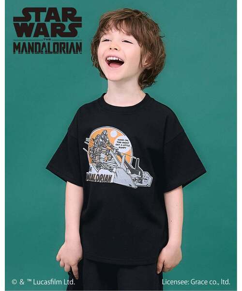 b・ROOM(ビールーム)の「【STAR WARS】【防汚・吸水速乾・UV】【カイテキ天竺】アソートグラフィックTシャツ(Tシャツ/カットソー・キッズ・ブラック/オフホワイト/トップグレー・120cm/130cm/140cm/110cm/150cm)」の2枚目の写真
