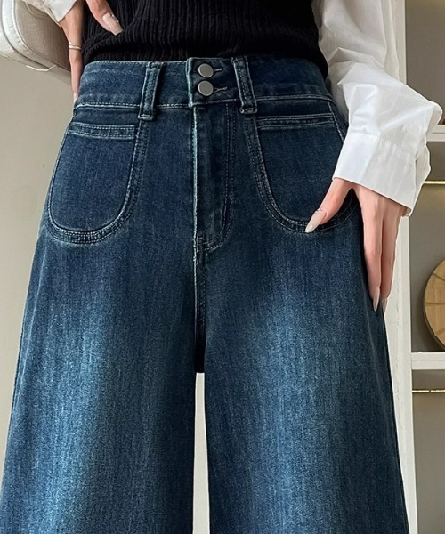 REBALANCE(リバランス)の「ワイドフレアデニムパンツ(デニムパンツ・レディース・A/B・MEDIUM/LARGE/X-LARGE)」の10枚目の写真