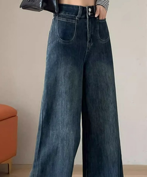 REBALANCE(リバランス)の「ワイドフレアデニムパンツ(デニムパンツ・レディース・A/B・MEDIUM/LARGE/X-LARGE)」の11枚目の写真