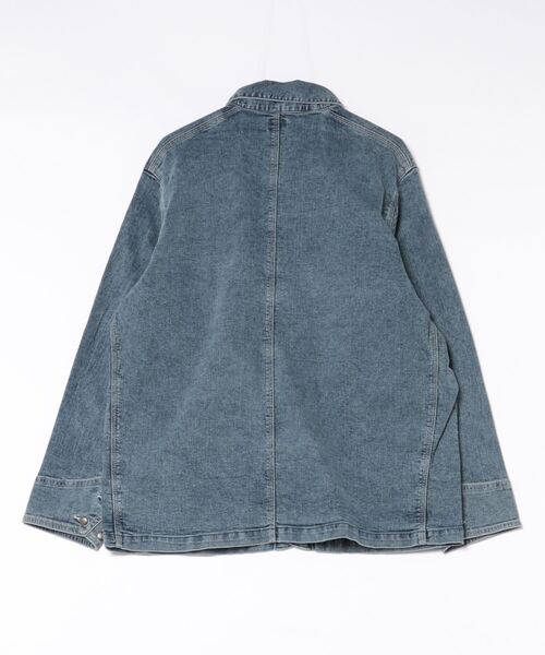 HANES(ヘインズ)の「【Hanes】ストレッチデニムカバーオール 067110(カバーオール・メンズ・サックスブルー/ブラック/ネイビー・LL/L/M/S)」の4枚目の写真