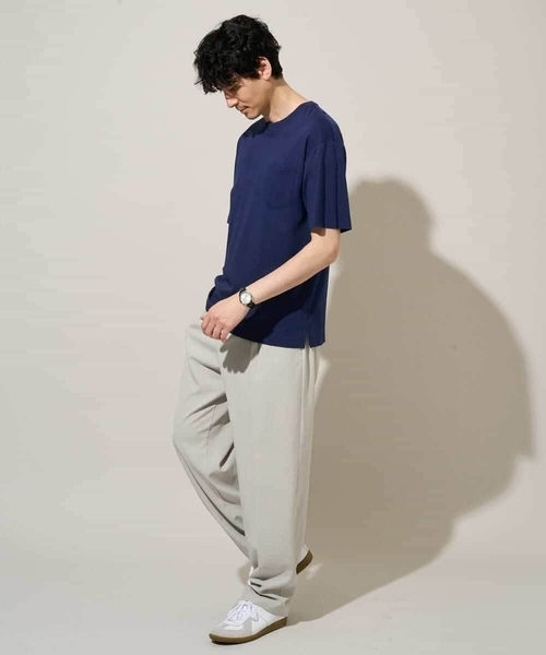 a.v.v（アーヴェヴェ）の「【接触冷感/吸水速乾/UVカット/ストレッチ/イージーケア/洗濯機で洗える】リライト タックワイド イージースラックス（その他パンツ・メンズ・ブルー/チャコールグレー/ライトグレー・48/46）」の21枚目の写真