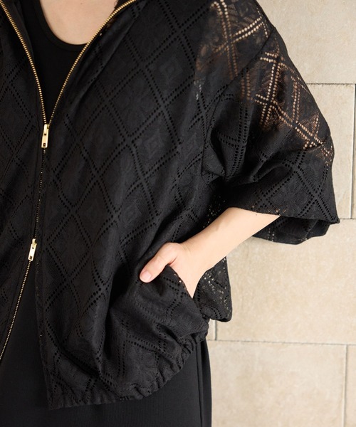 BARNYARDSTORM(バンヤードストーム)の「BARNYARDSTORM / レースパーカー×ワンピース【一部店舗限定 / WEB限定サイズ】PETIT&TALL(ワンピース・レディース・ホワイト系その他5/ブラック・FREE/TALL/SHORT)」の11枚目の写真