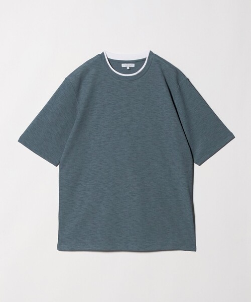 A DAY IN THE LIFE UNITED ARROWS(アデイインザライフユナイテッドアローズ)の「リネンライク カノコ フェイクレイヤード カットソー<A DAY IN THE LIFE>(Tシャツ/カットソー・メンズ・ナチュラル/ネイビー/コバルトブルー・S/M/L)」の1枚目の写真