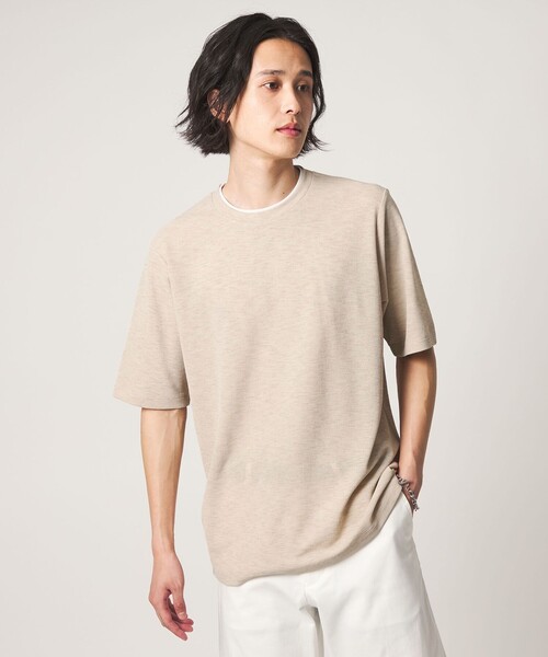 A DAY IN THE LIFE UNITED ARROWS(アデイインザライフユナイテッドアローズ)の「リネンライク カノコ フェイクレイヤード カットソー<A DAY IN THE LIFE>(Tシャツ/カットソー・メンズ・ナチュラル/ネイビー/コバルトブルー・S/M/L)」の21枚目の写真