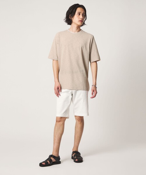 A DAY IN THE LIFE UNITED ARROWS(アデイインザライフユナイテッドアローズ)の「リネンライク カノコ フェイクレイヤード カットソー<A DAY IN THE LIFE>(Tシャツ/カットソー・メンズ・ナチュラル/ネイビー/コバルトブルー・S/M/L)」の4枚目の写真