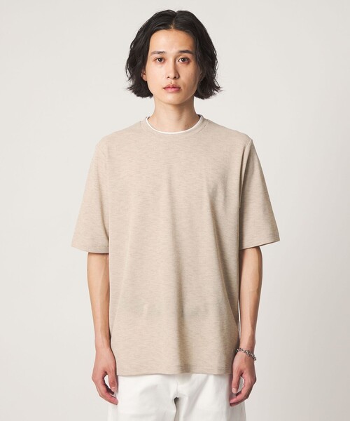 A DAY IN THE LIFE UNITED ARROWS(アデイインザライフユナイテッドアローズ)の「リネンライク カノコ フェイクレイヤード カットソー<A DAY IN THE LIFE>(Tシャツ/カットソー・メンズ・ナチュラル/ネイビー/コバルトブルー・S/M/L)」の6枚目の写真