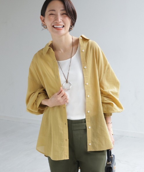 Bee Bouquet(ビーブーケ)の「マルチwayシアーシャツ(シャツ/ブラウス・レディース・ホワイト/イエロー/ライトブルー/ブラック・FREE)」の10枚目の写真