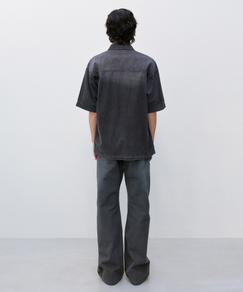INSILENCE(インサイロンス)の「フラッシュハーフデニムシャツ WASHED BLACK(シャツ/ブラウス・レディース・その他・LARGE/MEDIUM/SMALL)」の3枚目の写真