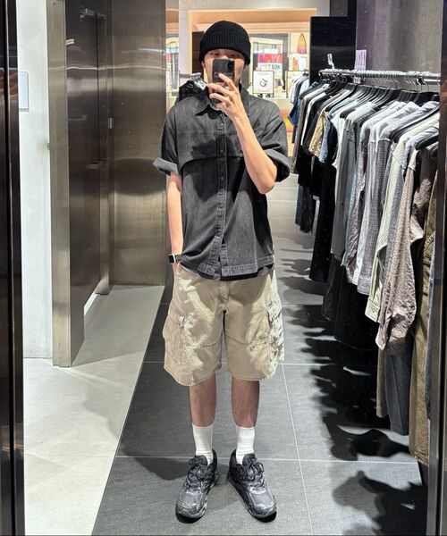 INSILENCE(インサイロンス)の「フラッシュハーフデニムシャツ WASHED BLACK(シャツ/ブラウス・レディース・その他・LARGE/MEDIUM/SMALL)」の4枚目の写真