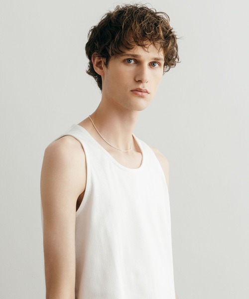 LURAKU（ルラク）の「【LURAKU】Cropped Tank Top / クロップドタンクトップ（タンクトップ・メンズ・ブラック/オフホワイト・M/L）」の10枚目の写真