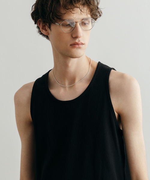 LURAKU（ルラク）の「【LURAKU】Cropped Tank Top / クロップドタンクトップ（タンクトップ・メンズ・ブラック/オフホワイト・M/L）」の16枚目の写真