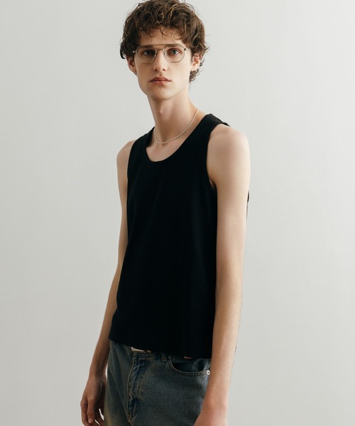 LURAKU（ルラク）の「【LURAKU】Cropped Tank Top / クロップドタンクトップ（タンクトップ・メンズ・ブラック/オフホワイト・M/L）」の17枚目の写真