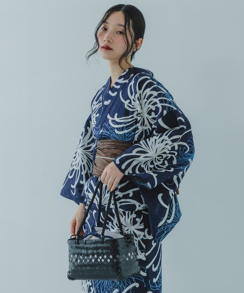 SENSE OF PLACE by URBAN RESEARCH(センスオブプレイスバイアーバンリサーチ)の「スクエアバンブーカゴバッグ(かごバッグ・レディース・ネイビー/ベージュ/ボルドー/グレー・ONE)」の12枚目の写真