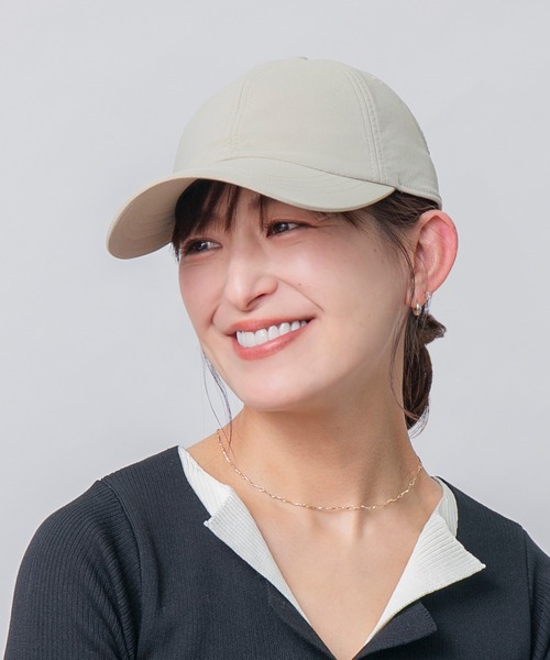 14+(イチヨンプラス)の「遮熱冷感ロングバイザーキャップ(キャップ・レディース・ベージュ/チャコールグレー/ブラック・MEDIUM)」の12枚目の写真