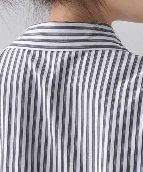 ONEP STAR(ワンピスター)の「バックデザイン七分袖ストライプシャツ(シャツ/ブラウス・レディース・ストライプ・X-LARGE/LARGE/MEDIUM)」の15枚目の写真