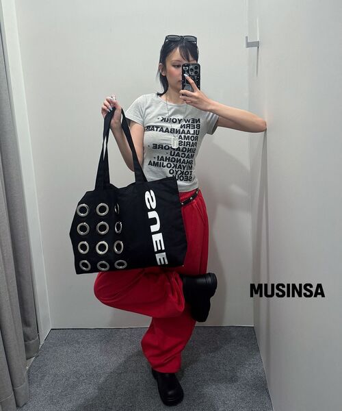 SETUP-EXE(セットアップイーエックスイー)の「BULLET HOLE SHOPPER BAG / BLACK(エコバッグ/サブバッグ・レディース・その他・OS)」の7枚目の写真