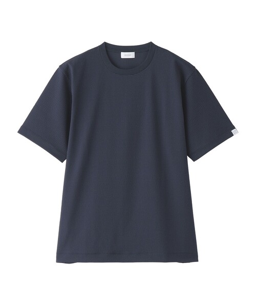MACKINTOSH PHILOSOPHY(マッキントッシュ フィロソフィー)の「クルーネックTシャツ トリコットサッカーボーダー(Tシャツ/カットソー・メンズ・ネイビー/ホワイト/グレー系その他2/ブルー・40/36/38)」の3枚目の写真