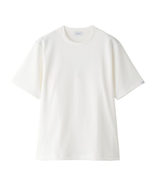MACKINTOSH PHILOSOPHY(マッキントッシュ フィロソフィー)の「クルーネックTシャツ トリコットサッカーボーダー(Tシャツ/カットソー・メンズ・ネイビー/ホワイト/グレー系その他2/ブルー・40/36/38)」の1枚目の写真