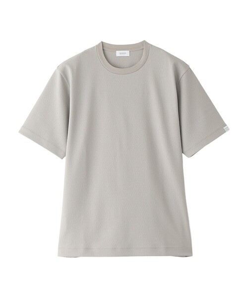MACKINTOSH PHILOSOPHY(マッキントッシュ フィロソフィー)の「クルーネックTシャツ トリコットサッカーボーダー(Tシャツ/カットソー・メンズ・ネイビー/ホワイト/グレー系その他2/ブルー・40/36/38)」の2枚目の写真