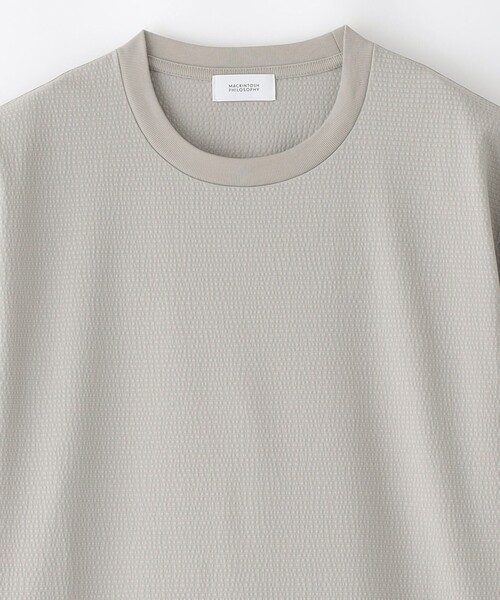 MACKINTOSH PHILOSOPHY(マッキントッシュ フィロソフィー)の「クルーネックTシャツ トリコットサッカーボーダー(Tシャツ/カットソー・メンズ・ネイビー/ホワイト/グレー系その他2/ブルー・40/36/38)」の11枚目の写真