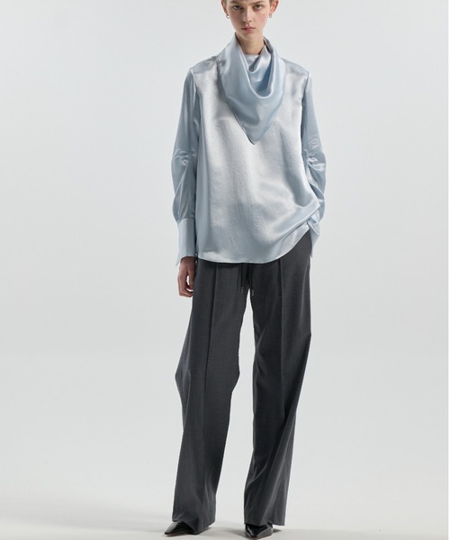 CINOH(チノ)の「TWILL RELAXED PANTS(その他パンツ・レディース・ブラック/グレー/カーキ・38/36)」の8枚目の写真