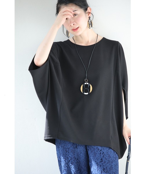 cawaii(カワイイ)の「体のライン拾わない!錯覚ドルマントップス(Tシャツ/カットソー・レディース・ブラック/オフホワイト/ピンク・FREE)」の18枚目の写真