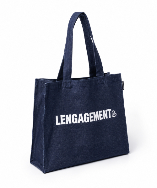 LENGAGEMENT（ランガージュマン）の「ストーリー ロゴ デニム ショッパーバッグ [ブルー]（エコバッグ/サブバッグ・レディース・その他・FREE）」の4枚目の写真