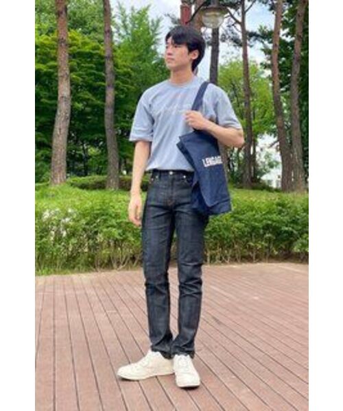 LENGAGEMENT（ランガージュマン）の「ストーリー ロゴ デニム ショッパーバッグ [ブルー]（エコバッグ/サブバッグ・レディース・その他・FREE）」の7枚目の写真