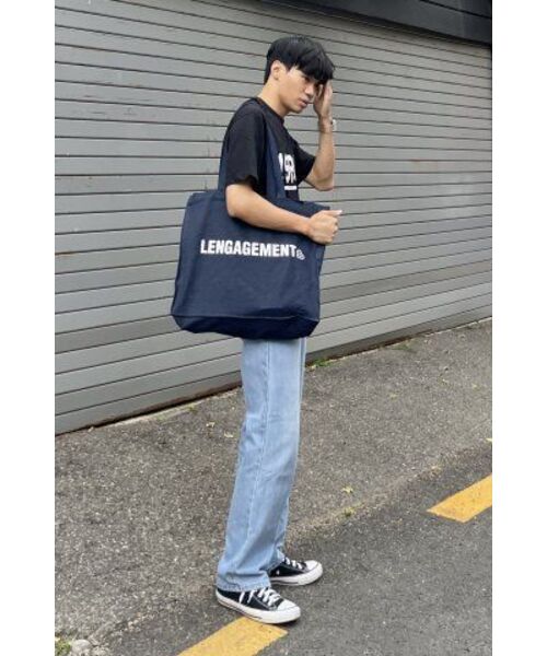 LENGAGEMENT（ランガージュマン）の「ストーリー ロゴ デニム ショッパーバッグ [ブルー]（エコバッグ/サブバッグ・レディース・その他・FREE）」の14枚目の写真