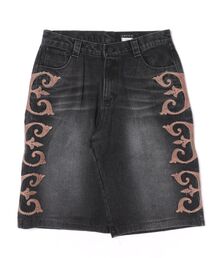 ERINAIE/エリナイエ/WHISKER EMBROIDERED DENIM BERMUDA