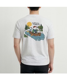 リバー パドリング バックプリント グラフィック 半袖Tシャツ