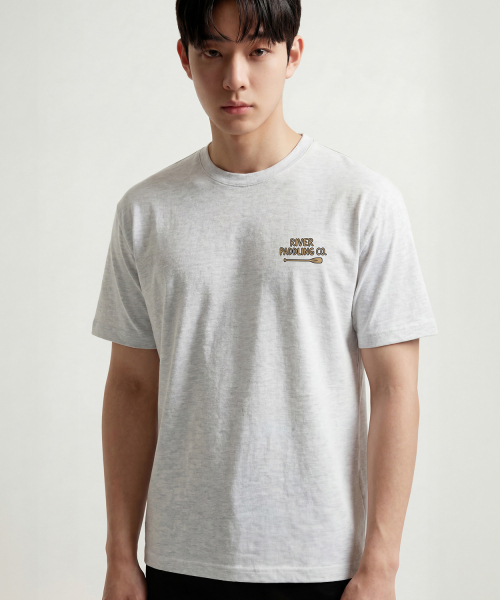 OKSTAR(オクスター)の「リバー パドリング バックプリント グラフィック 半袖Tシャツ(Tシャツ/カットソー・メンズ・ホワイト/ブラック/グレー/ライトグレー/ダークグレー・4XL/3XL/2XL/X-LARGE/LARGE/MEDIUM/SMALL)」の7枚目の写真