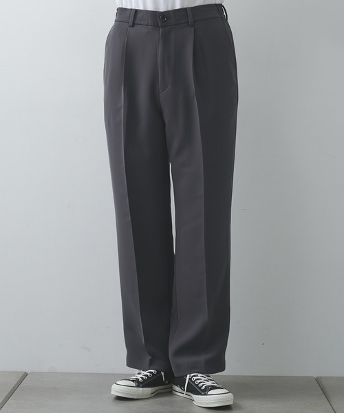 N.HOOLYWOOD(N.ハリウッド)の「【N.HOOLYWOOD】1TUCK PANTS(スラックス・メンズ・ブラック/グレー・36/40/38)」の1枚目の写真
