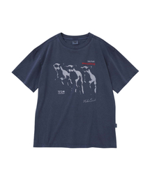 WMC（ダブリューエムシー）の「[クロップ] ガーメントダイグラフィックTシャツ_NAVY（Tシャツ/カットソー）」