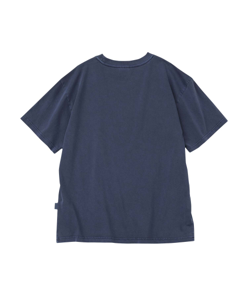 WMC（ダブリューエムシー）の「[クロップ] ガーメントダイグラフィックTシャツ_NAVY（Tシャツ/カットソー・メンズ・ネイビー・M/L/XL）」の2枚目の写真