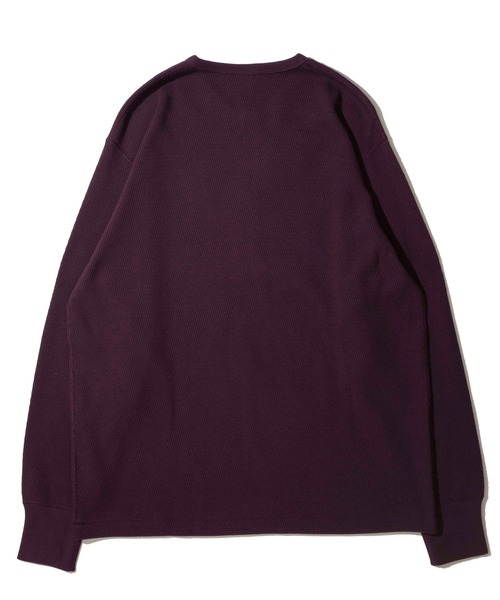 Healthknit(ヘルスニット)の「【Healthknit】Thermal King Raschel Honeycomd Henleyneck L/S / ハニカム ヘンリーネック ロングスリーブTシャツ(Tシャツ/カットソー・メンズ・チャコールグレー/ダークパープル/ナチュラル・MEDIUM/X-LARGE/LARGE)」の9枚目の写真